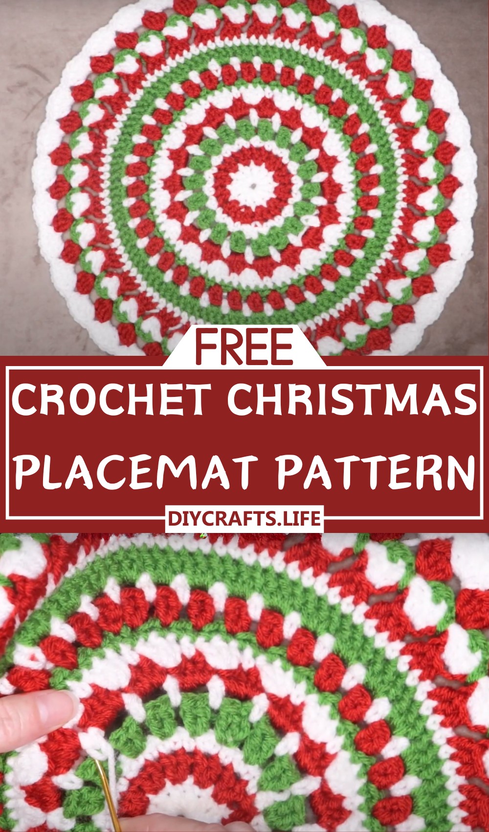 Christmas Crochet Placemat