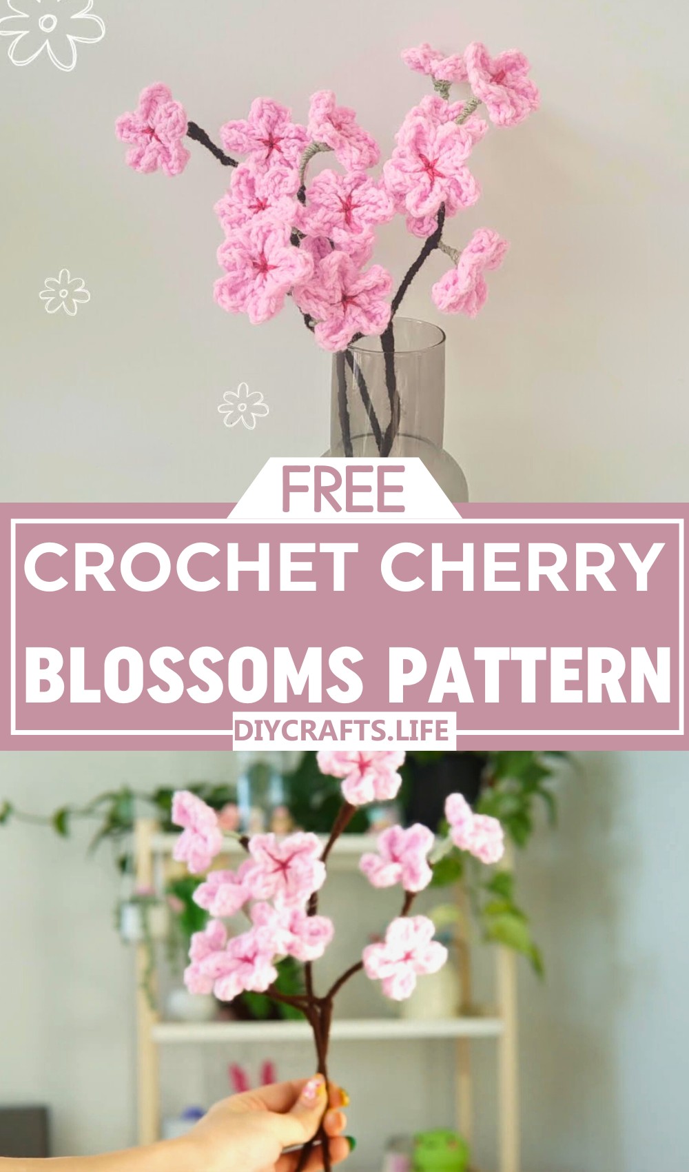 Crochet Cherry Blossoms