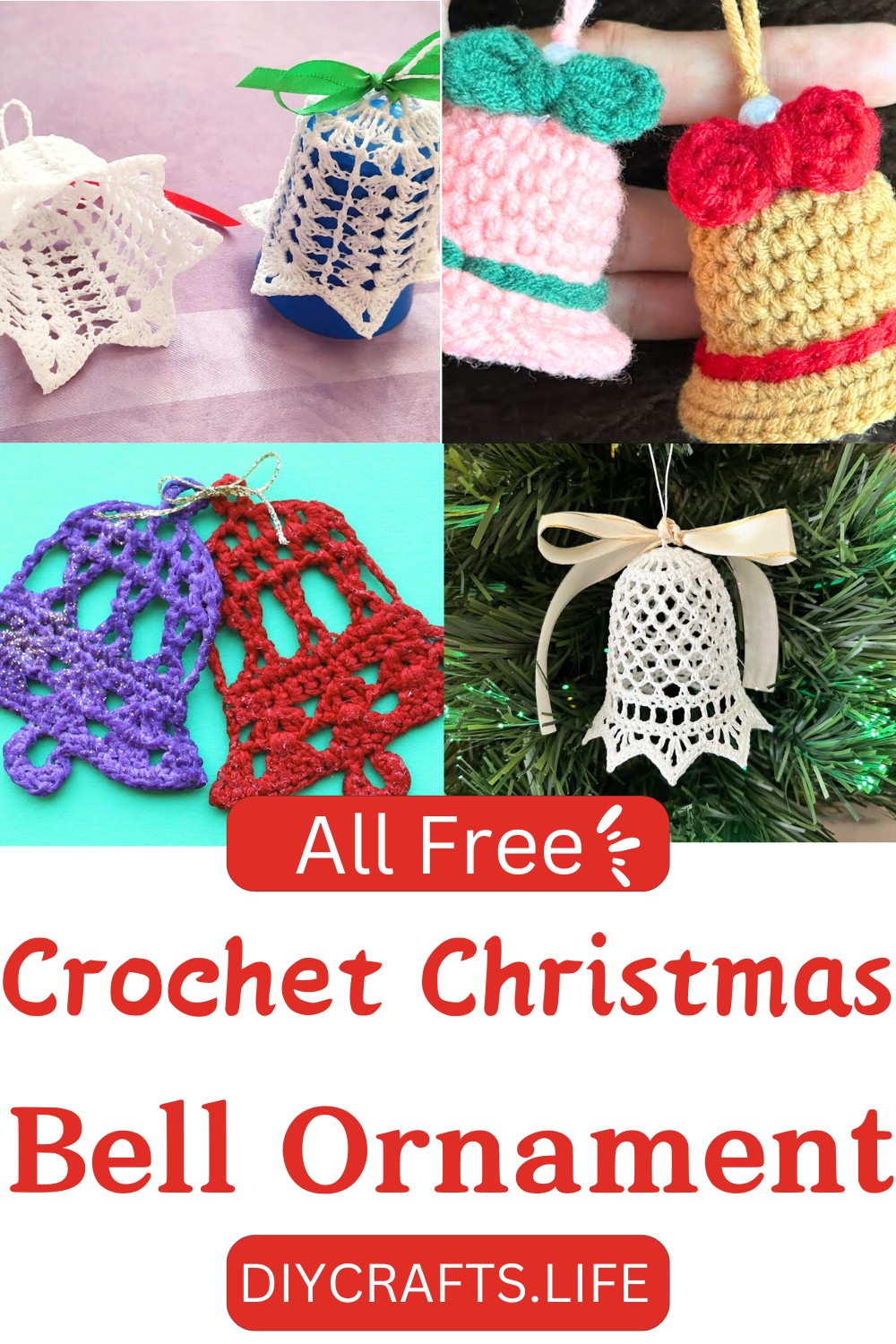 Bell Crochet Christmas Bell Ornament