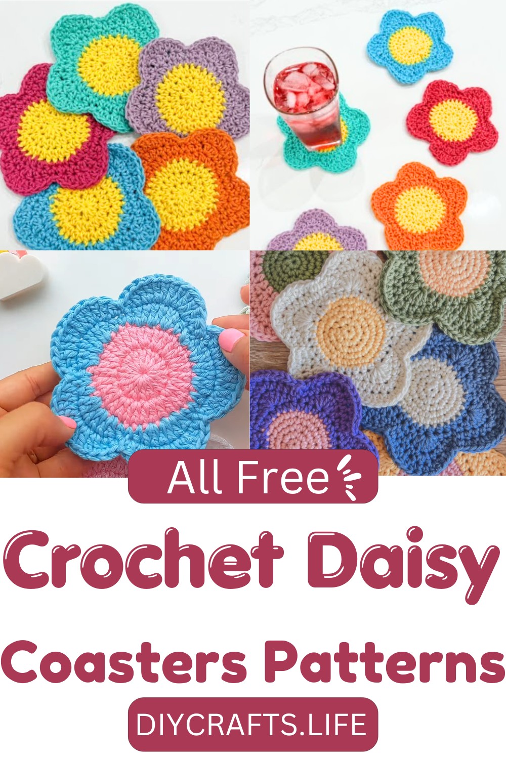 Crochet Daisy Coasters