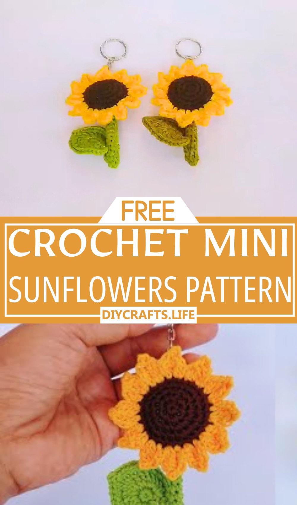 Crochet Mini Sunflowers