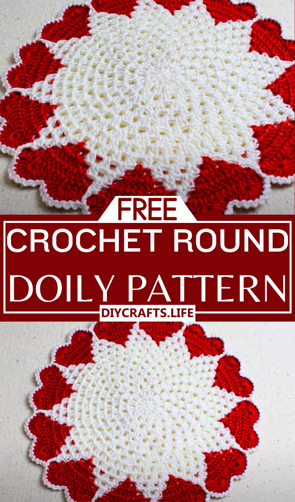 Crochet Round Doily for Christmas