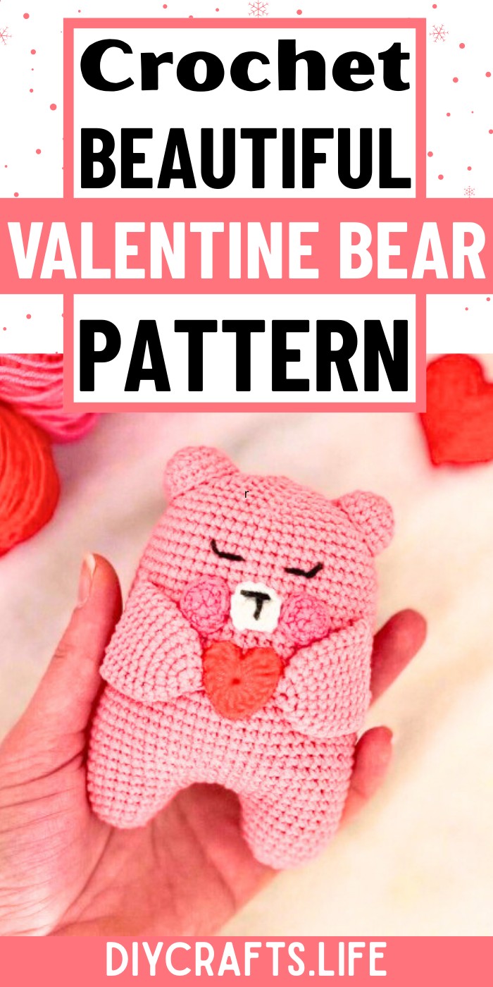 Crochet Valentine Bear Pattern with Heart