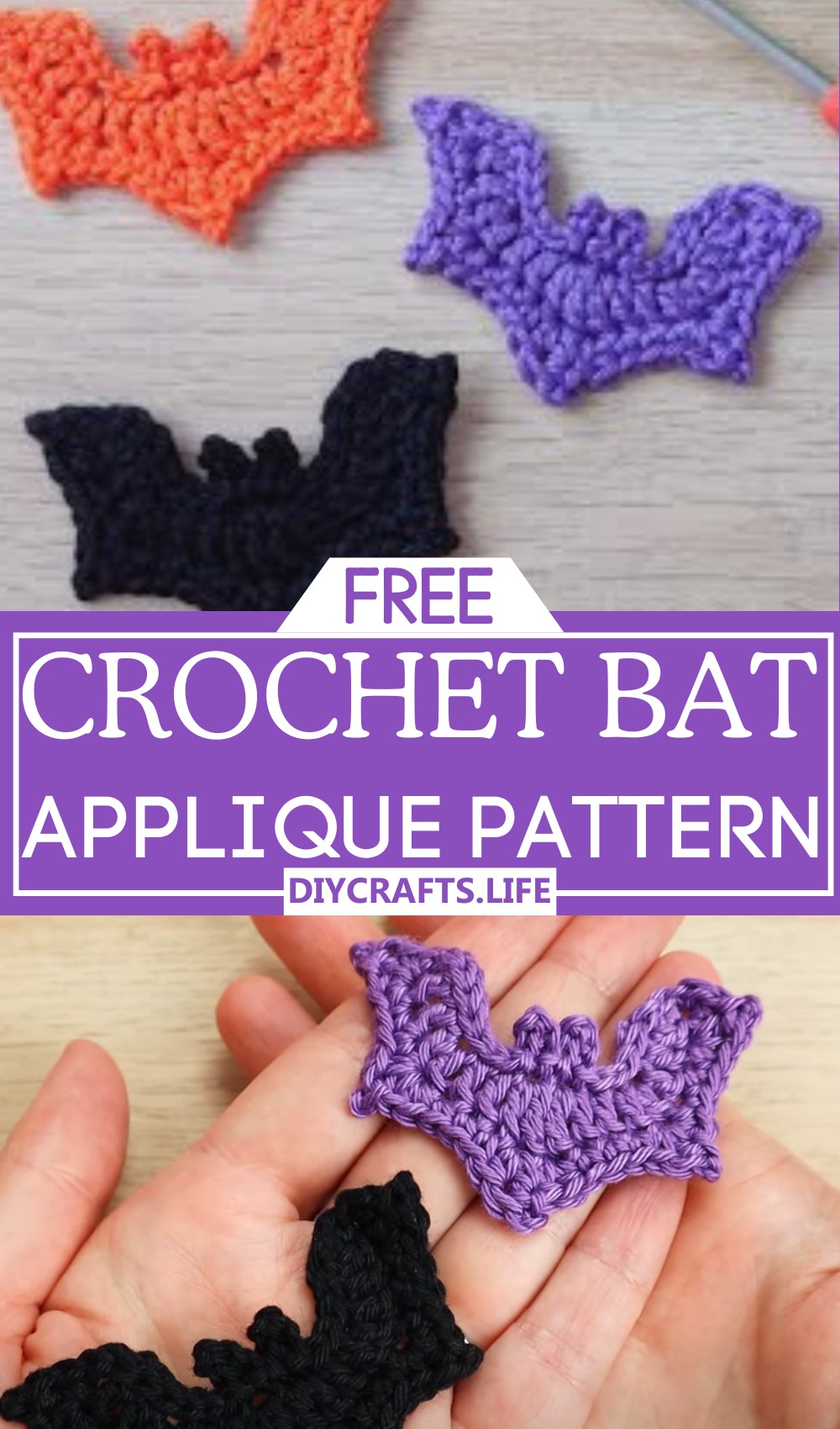Crochet a Bat Applique
