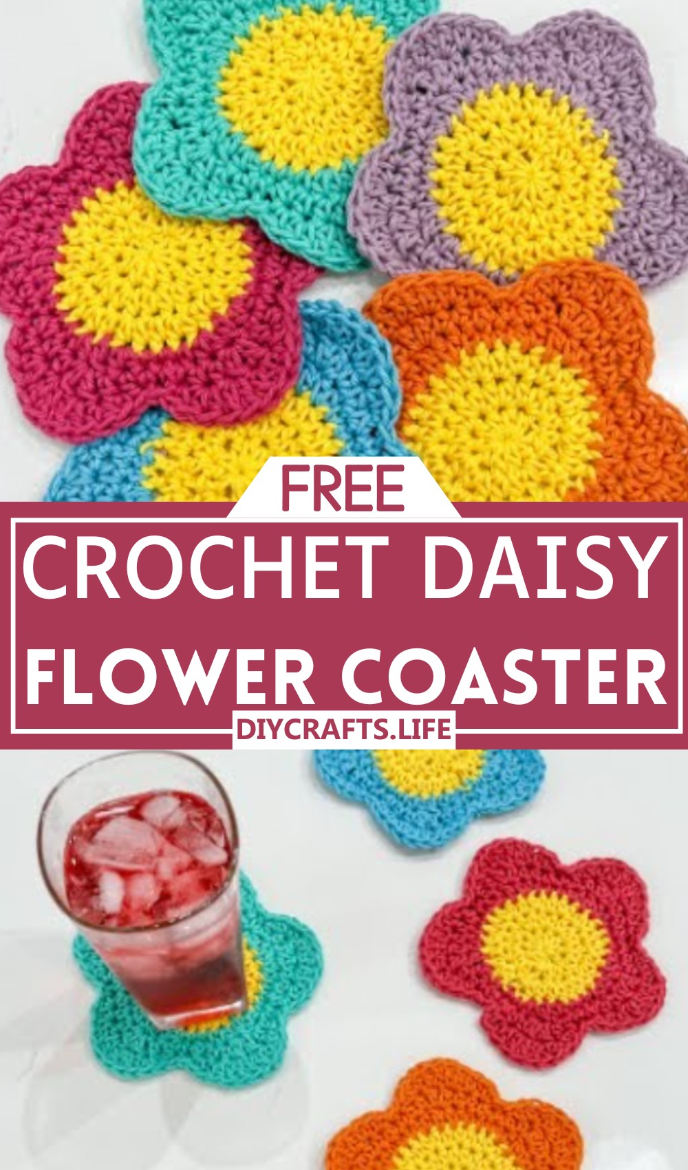 Easy Daisy Flower Coasters