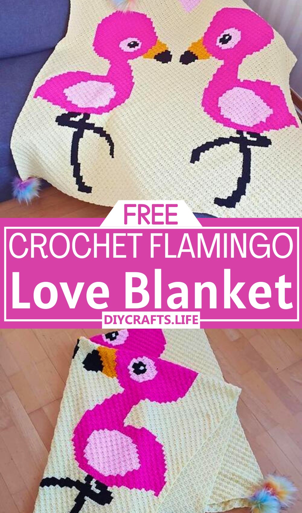 Flamingo Love Blanket