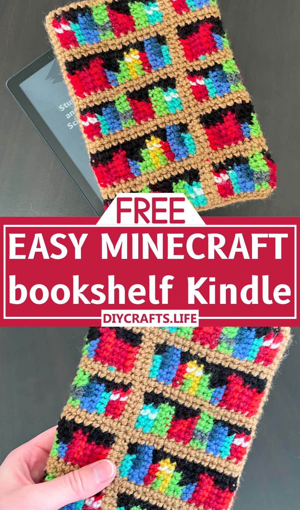Minecraft bookshelf Kindle