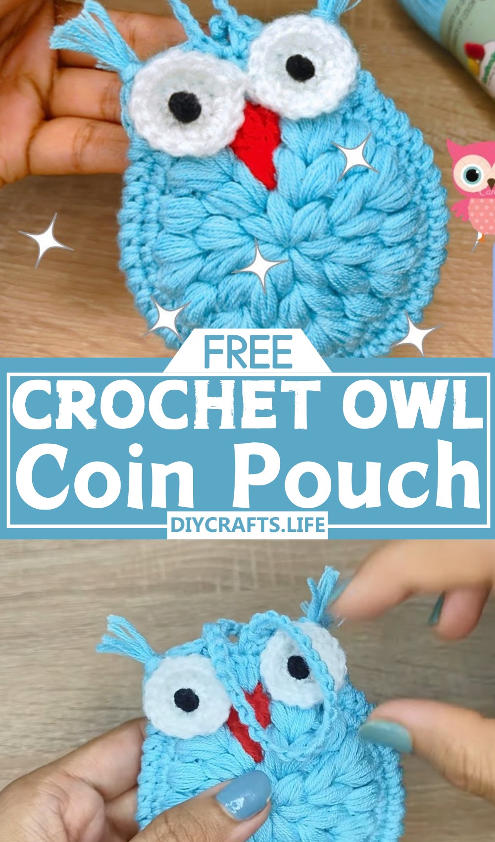 Owl Amigurumi Coin Pouch