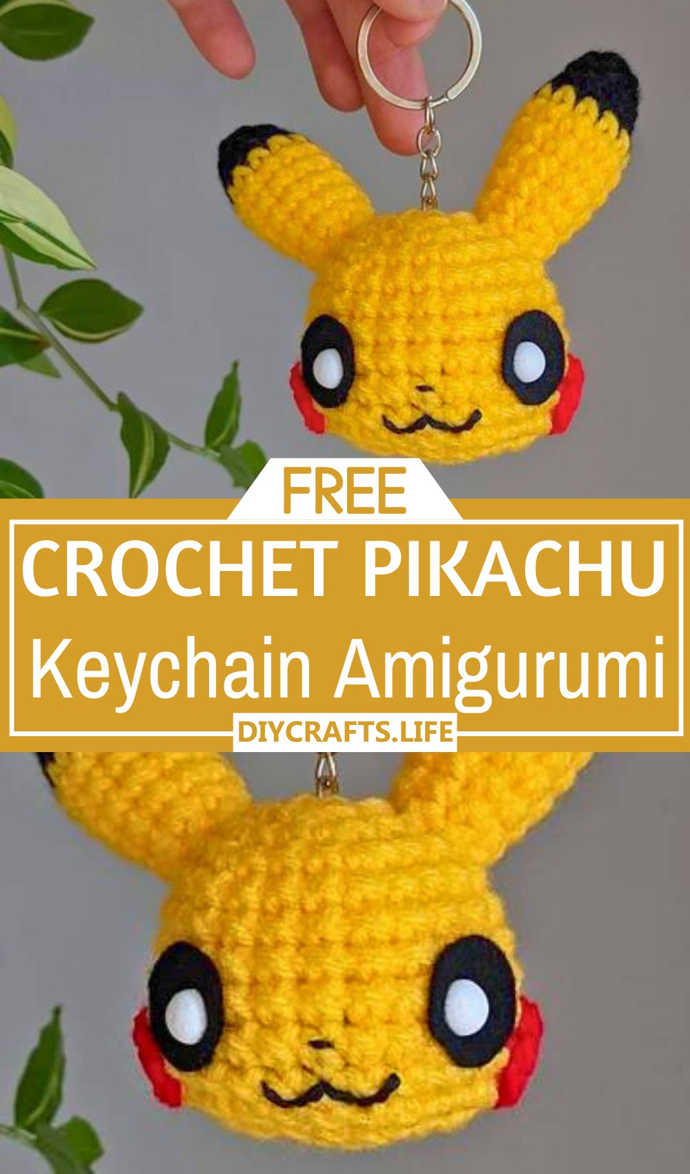 Pikachu Keychain Amigurumi