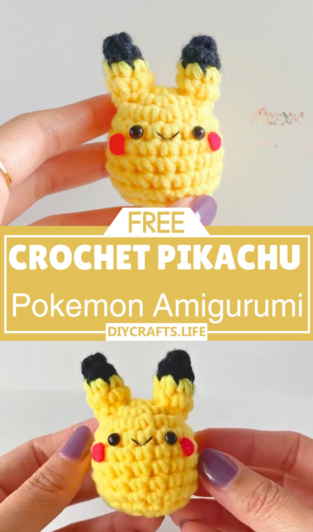 Tiny Pikachu Pokemon Amigurumi