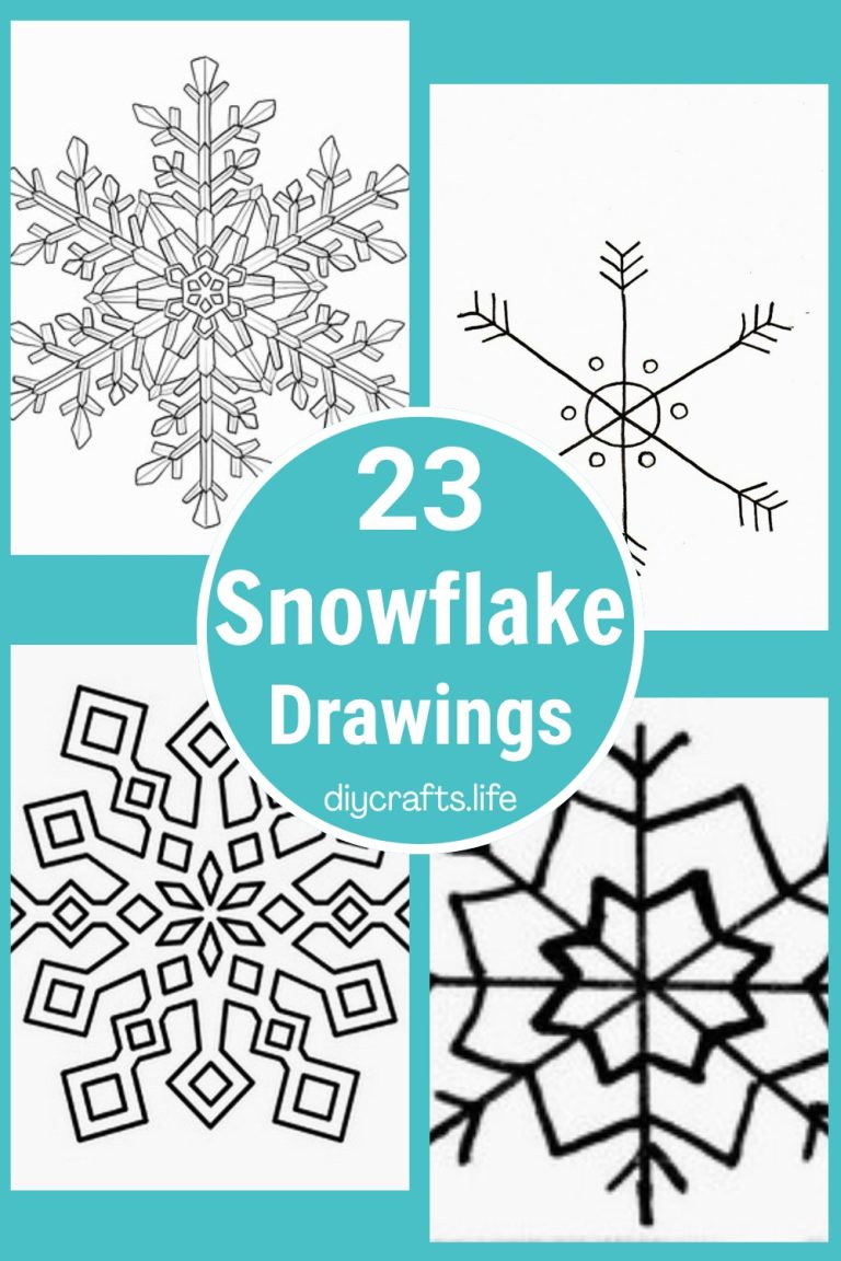 23 Easy Snowflake Drawings - Step by Step Guide - DIY Crafts