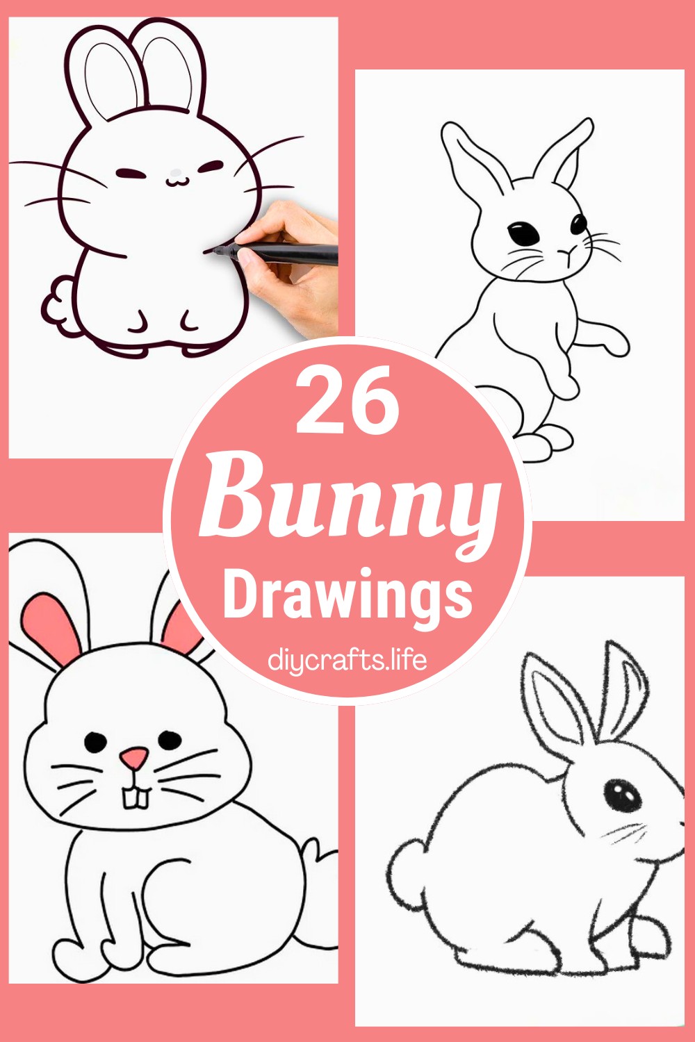 26 Easy Bunny Drawings With Step By Step Guide