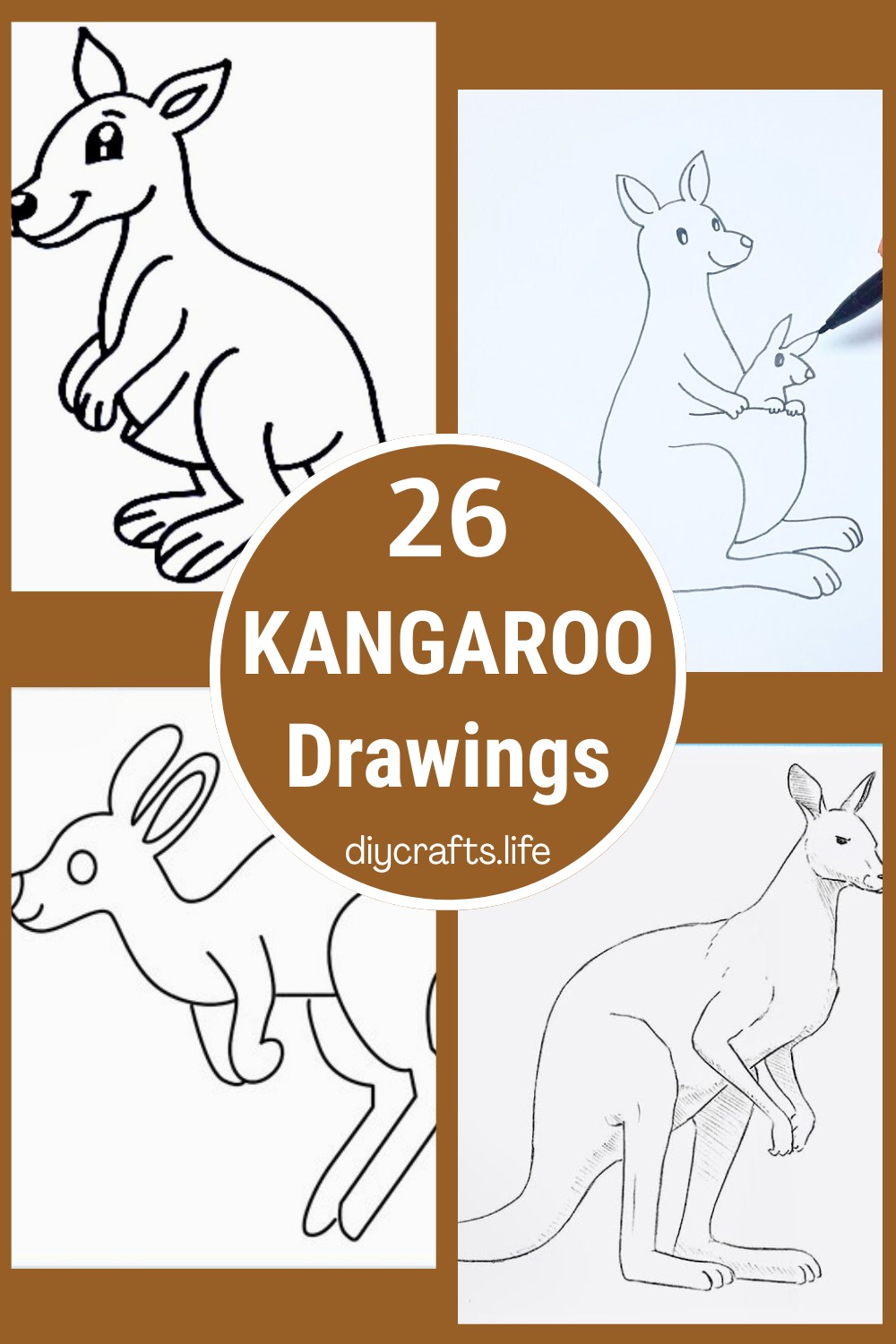 26 Easy Kangaroo Drawings- Step By Step Guide