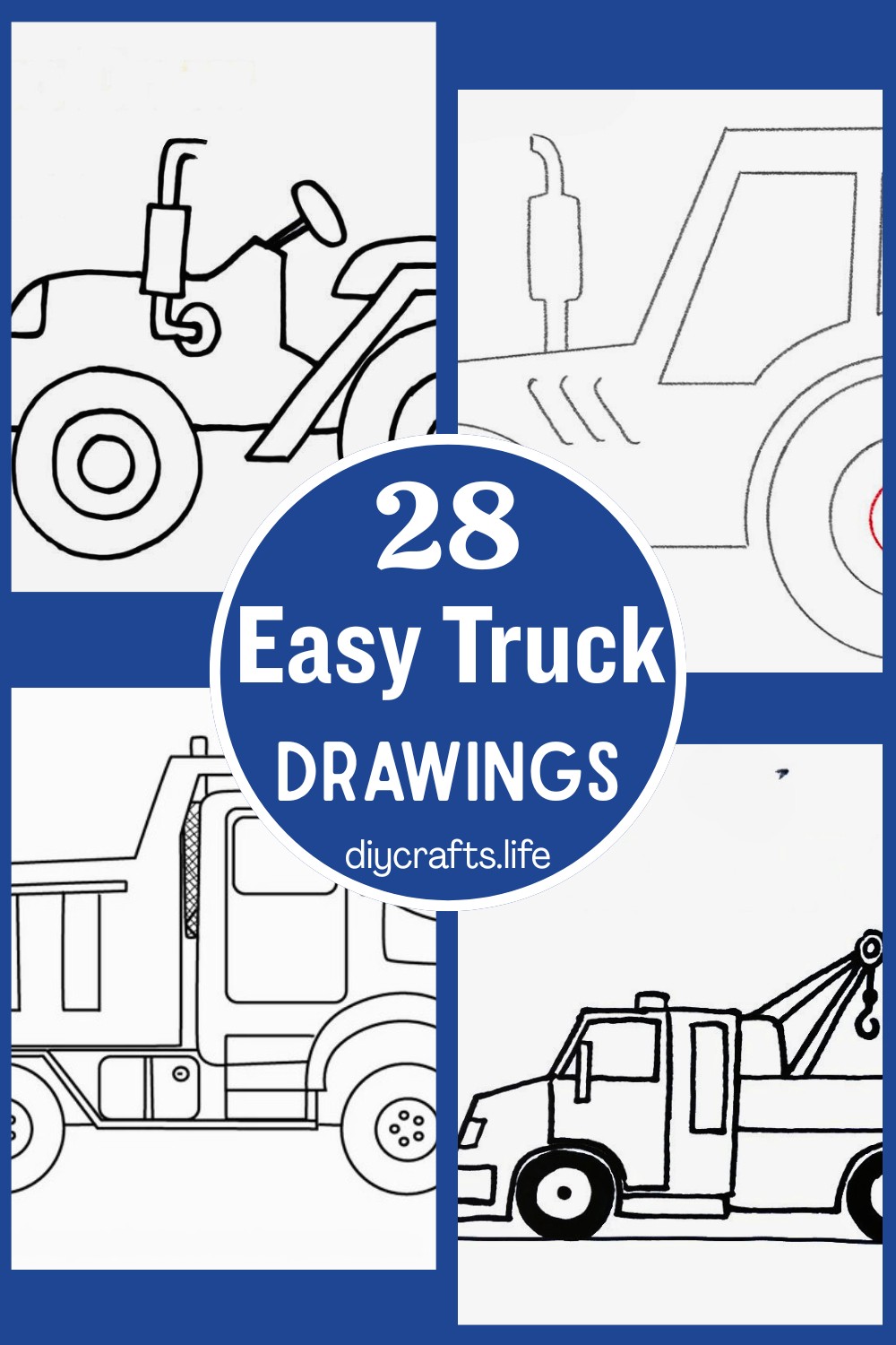 28 Easy Truck Drawings - Step By Step Guide