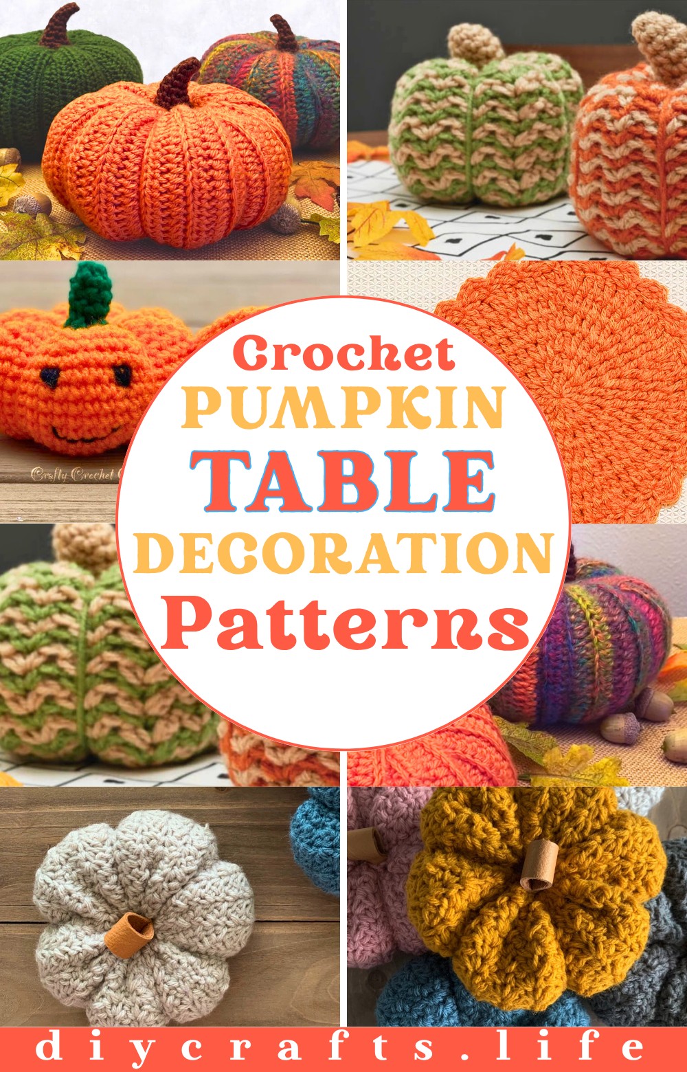 Autumn Crochet Pumpkin Table Decoration Patterns