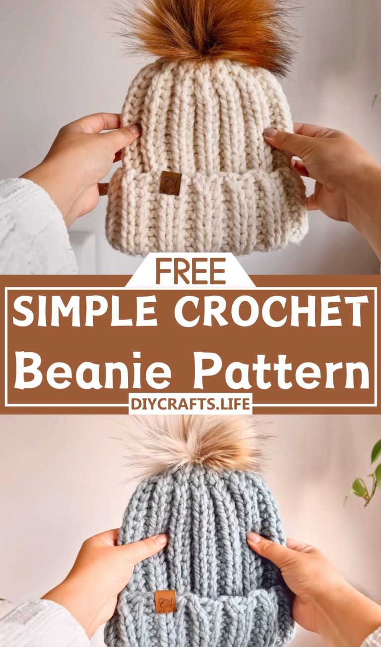 Easy Crochet Beanie Patterns for Warm Winter Hats - DIY Crafts