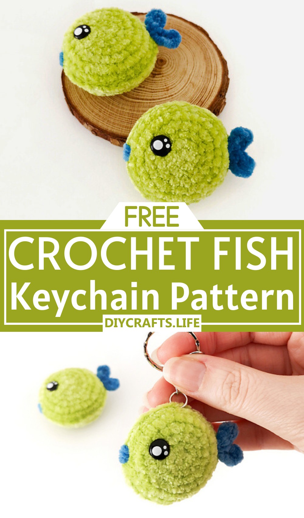 Crochet Fish Keychain