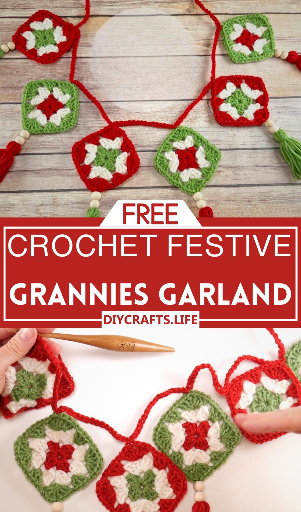 Crochet The Festive Grannies Garland