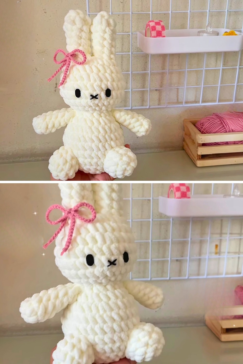 Crochet White Bunny