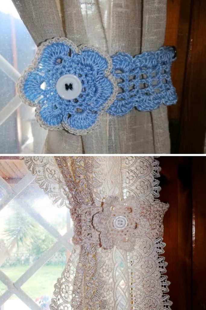 Handmade Crochet Curtain Holder Patterns for Your Home - DIY Crafts