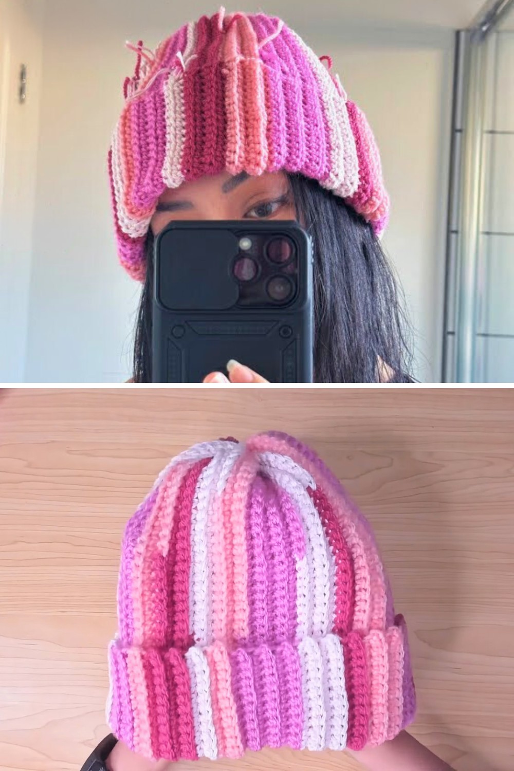 Easy Crochet Beanie Using Scrap Yarn