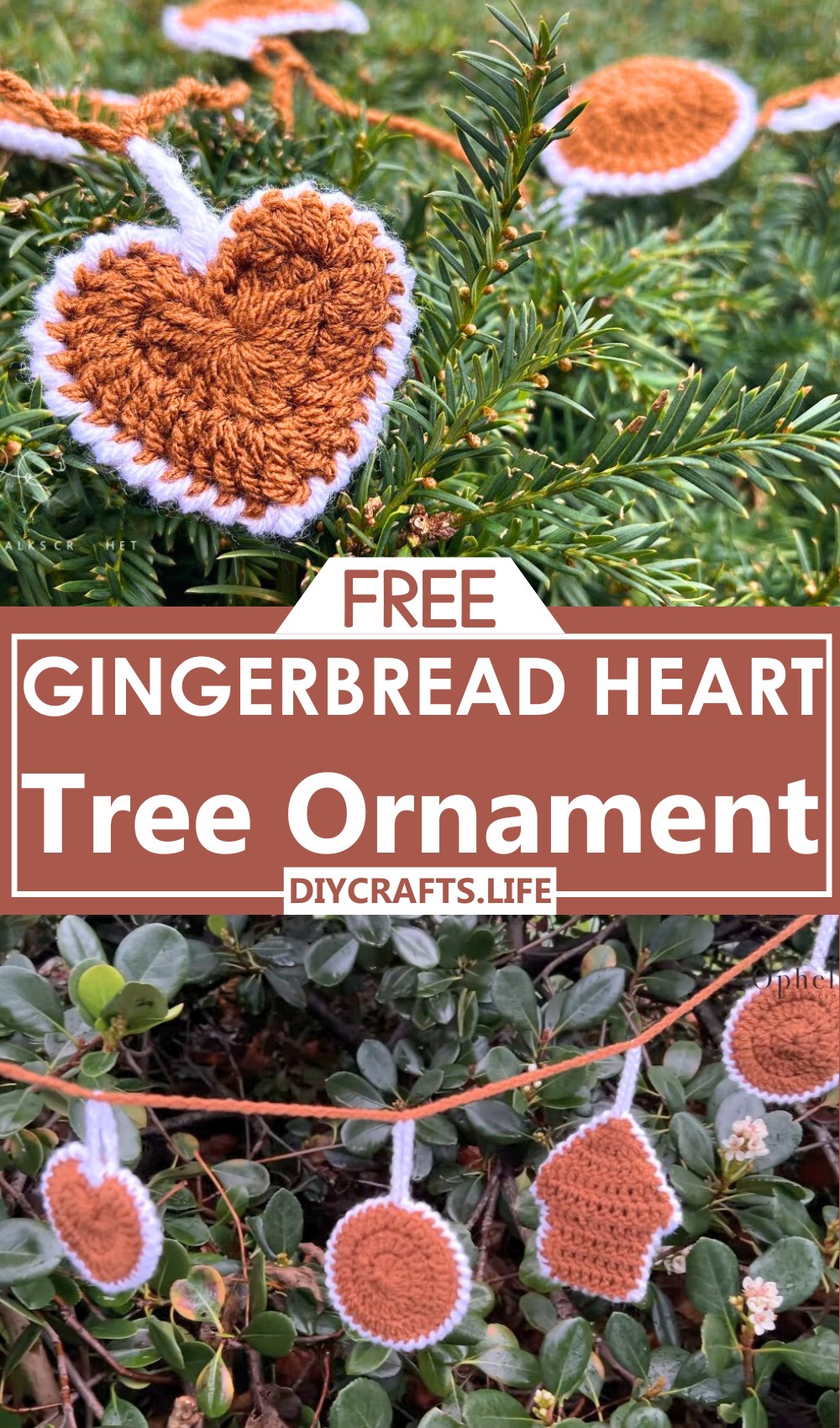 Gingerbread Heart Christmas Tree Ornament