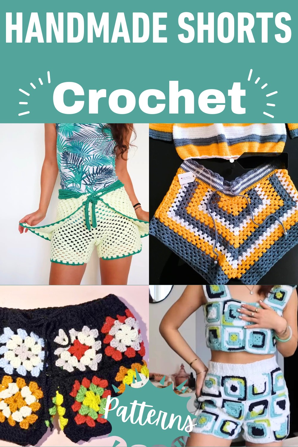 Handmade Crochet Granny Square Shorts Patterns