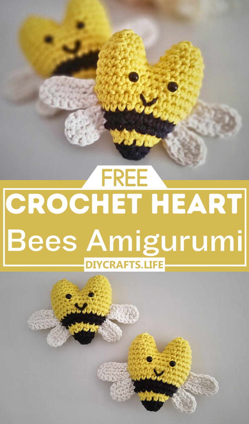 Heart Bees Amigurumi