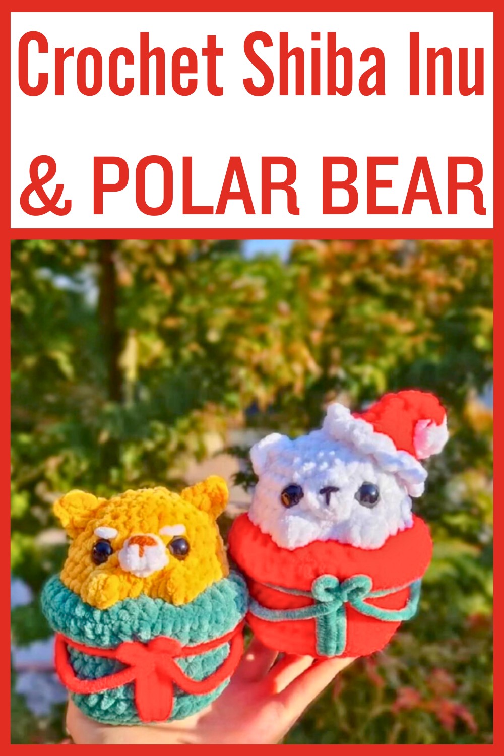 Crochet Shiba Inu and Polar Bear Pattern