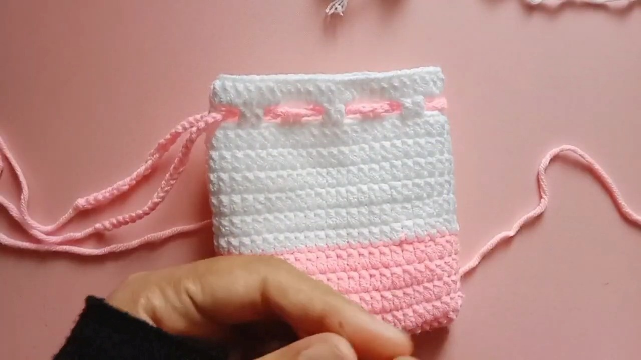 Crochet a Hello Kitty Drawstring Bag - Step-by-Step Guide