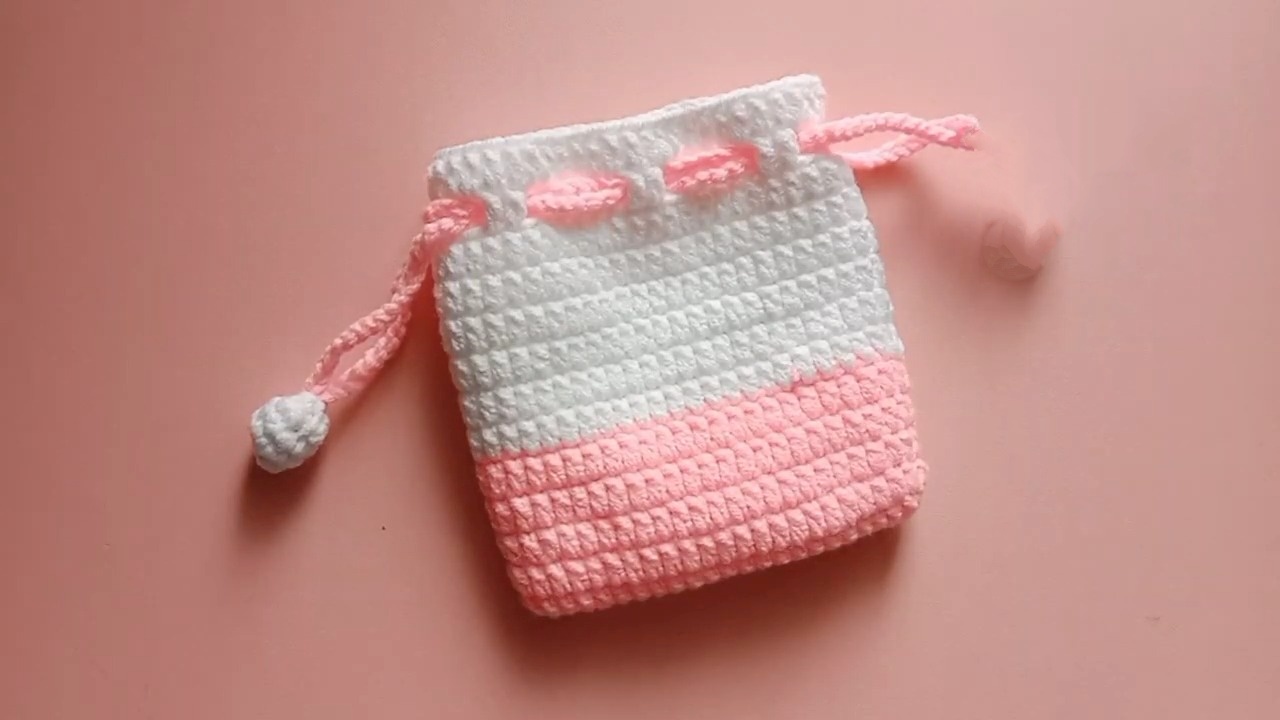 Crochet a Hello Kitty Drawstring Bag - Step-by-Step Guide