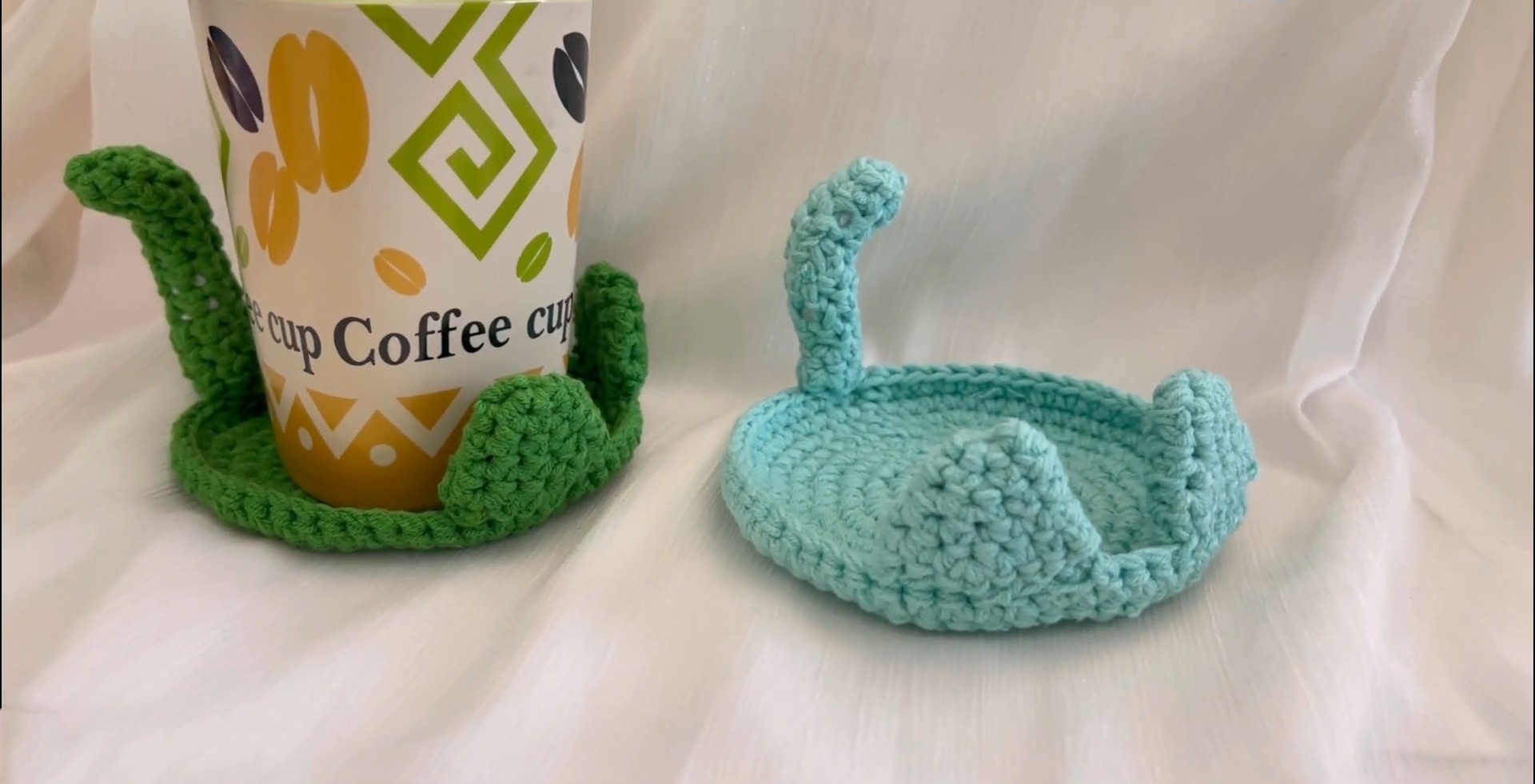Charming & Simple Crochet Cat Coaster Pattern