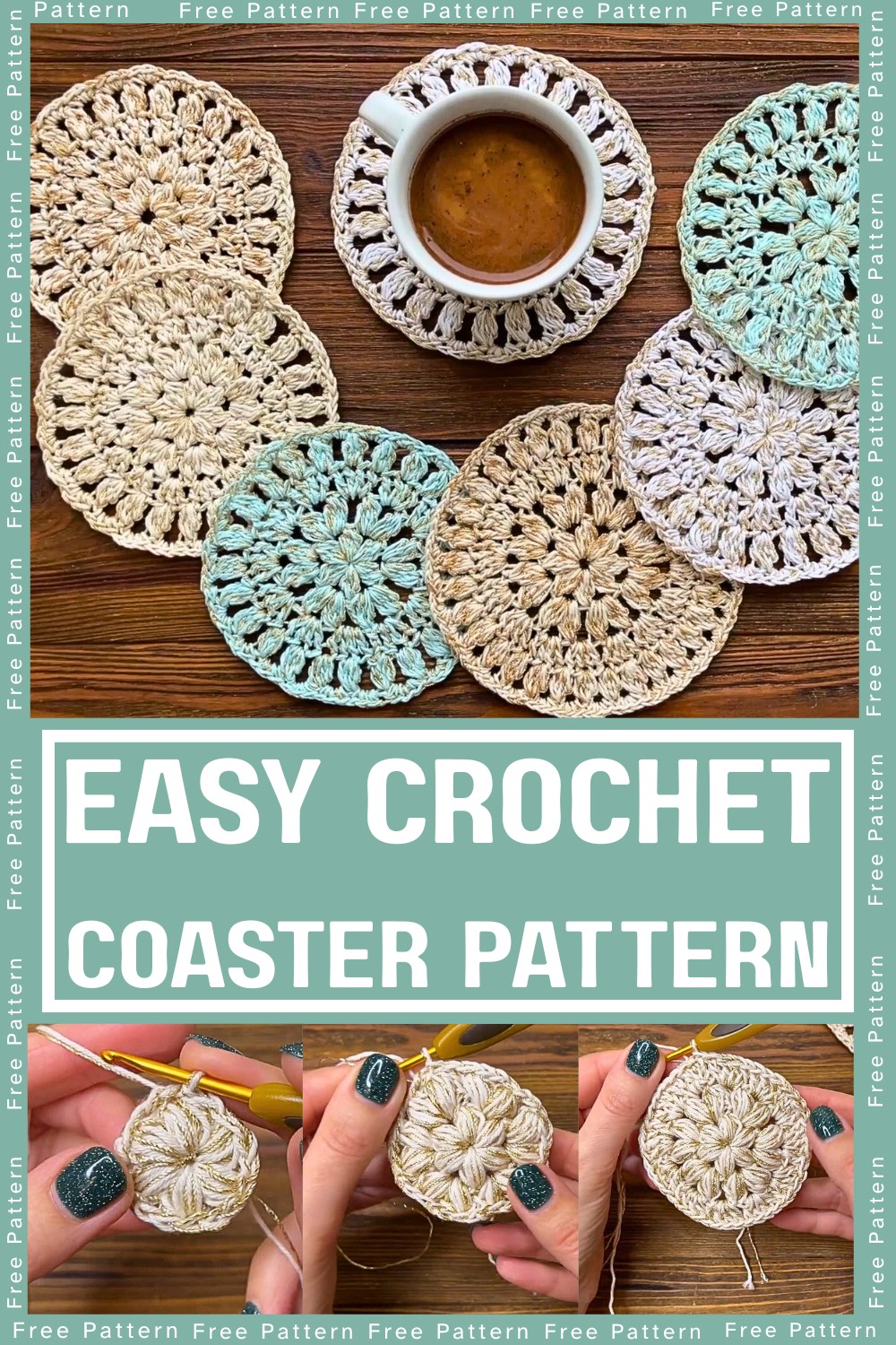 Beautiful and Practical Crochet coaster Pattern