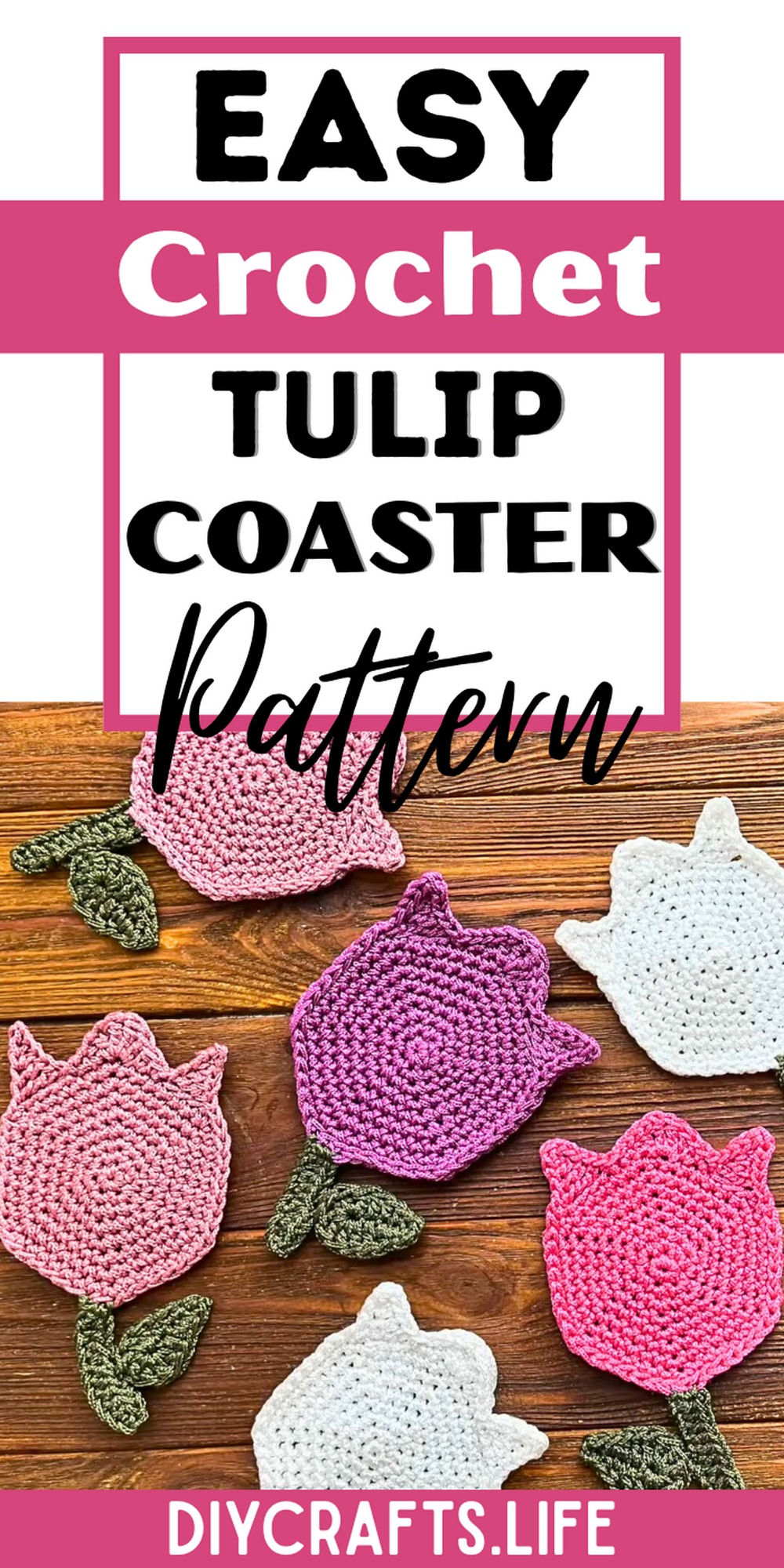 Create Beautiful and Functional Crochet Tulip Coasters Pattern