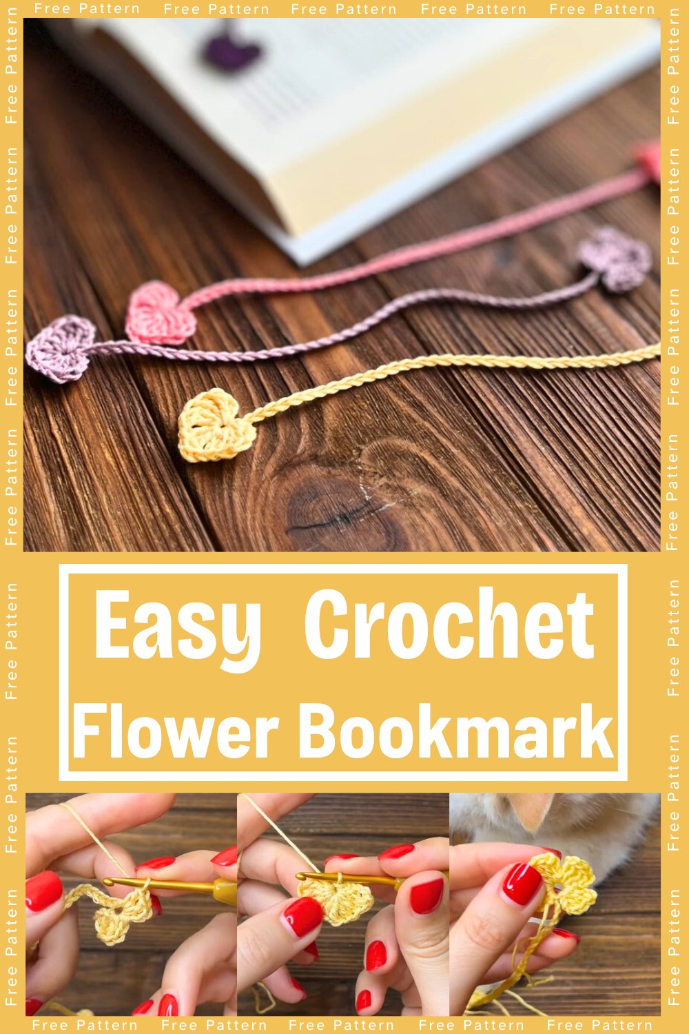 Easy Crochet Flower Bookmark Tutorial for Beginners