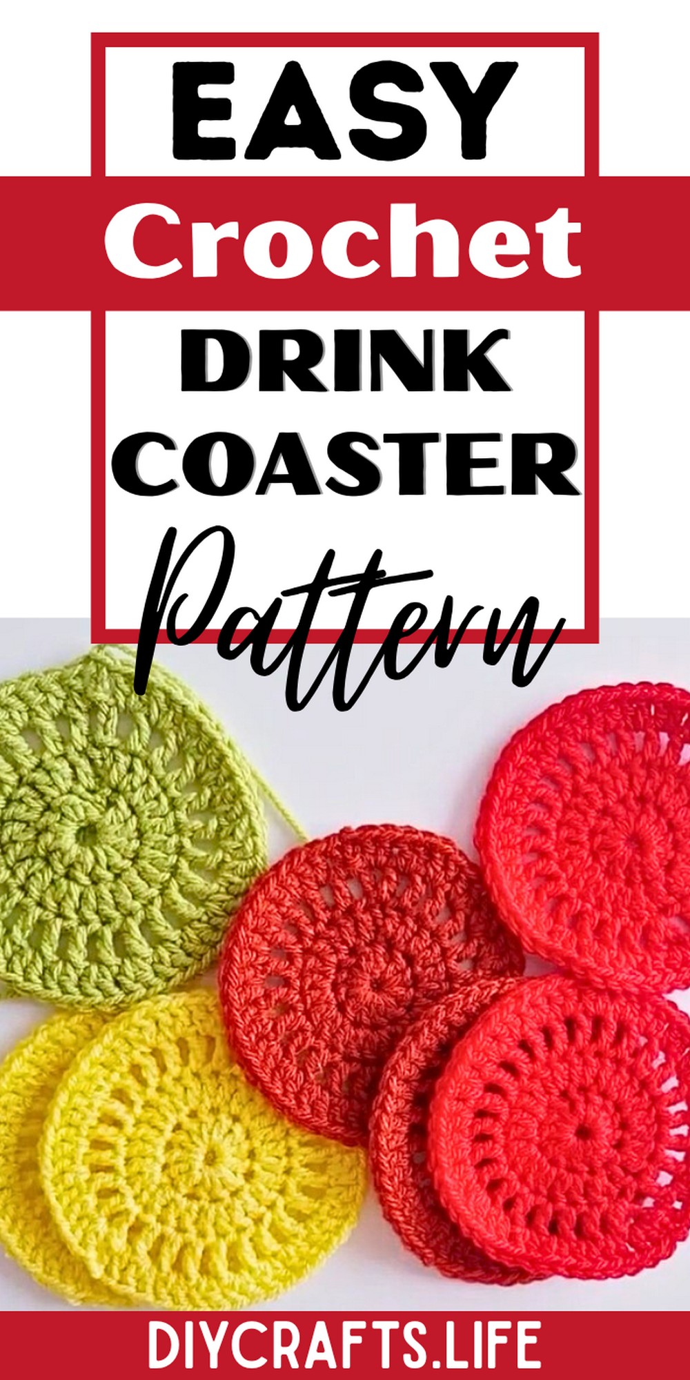 Easy Crochet Tutorial for Stylish Drink Coasters
