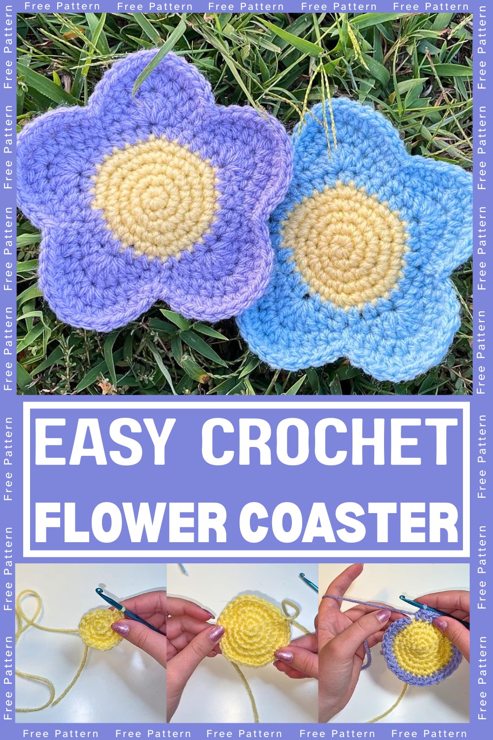 How to Crochet a Flower Coaster - Beginner's Guide
