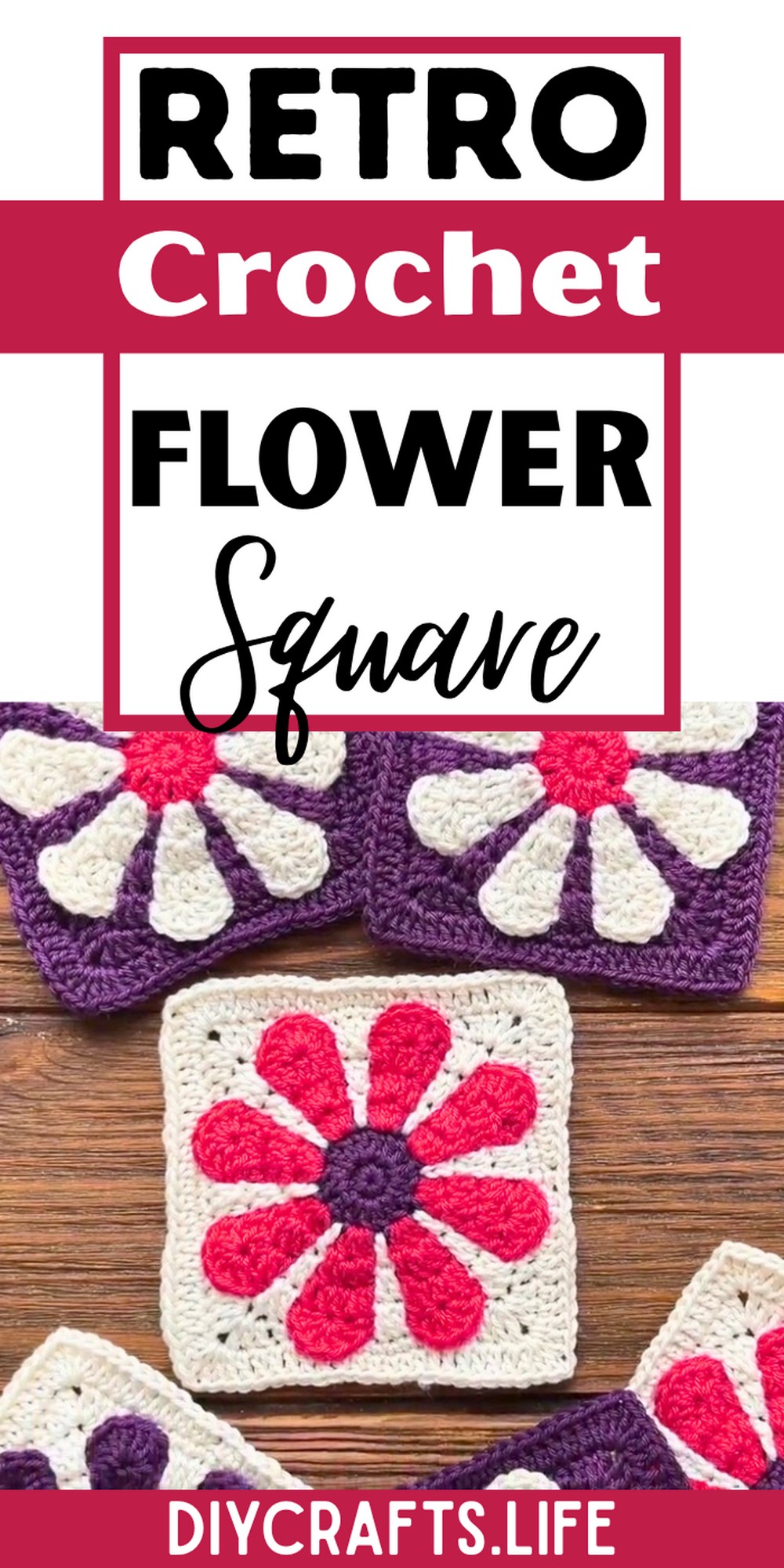 Retro Crochet Flower Square Guide for Beginners
