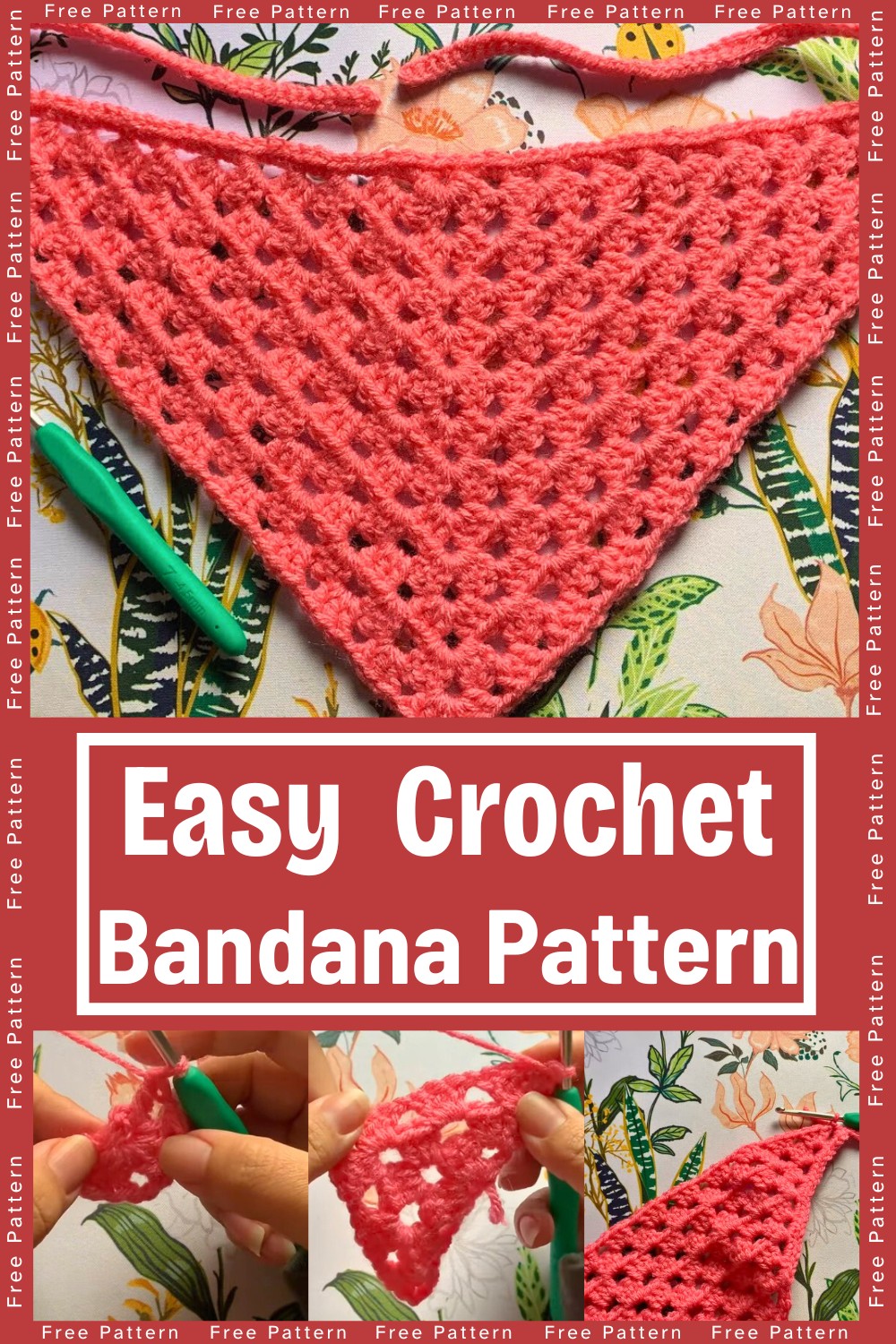 Stylish & Beautiful Crochet Bandana Pattern