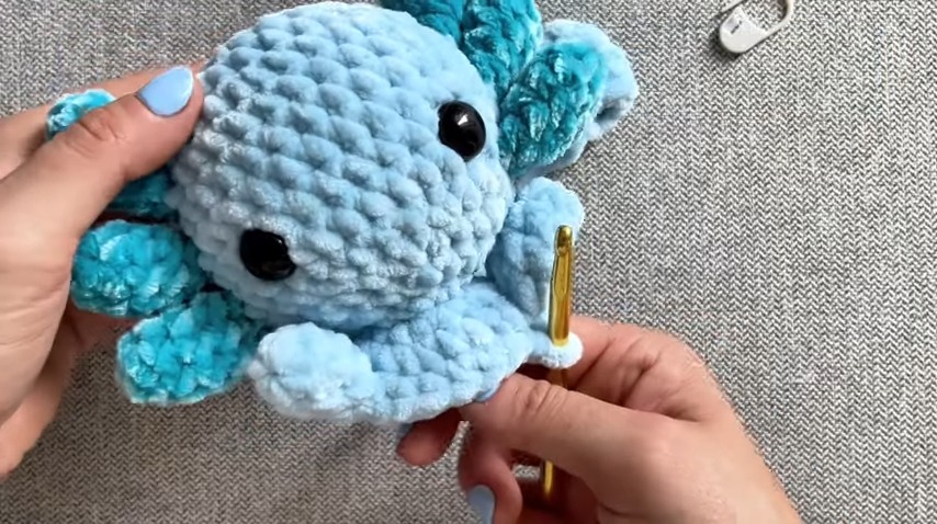 Crochet NO SEW Axolotl - Easy Step-by-Step Pattern