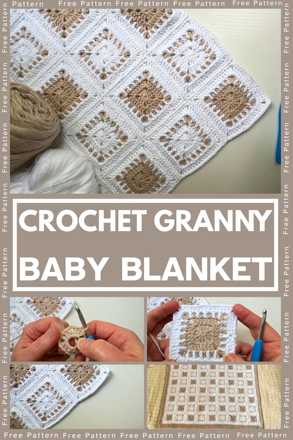 Crochet Granny Square Baby Blanket