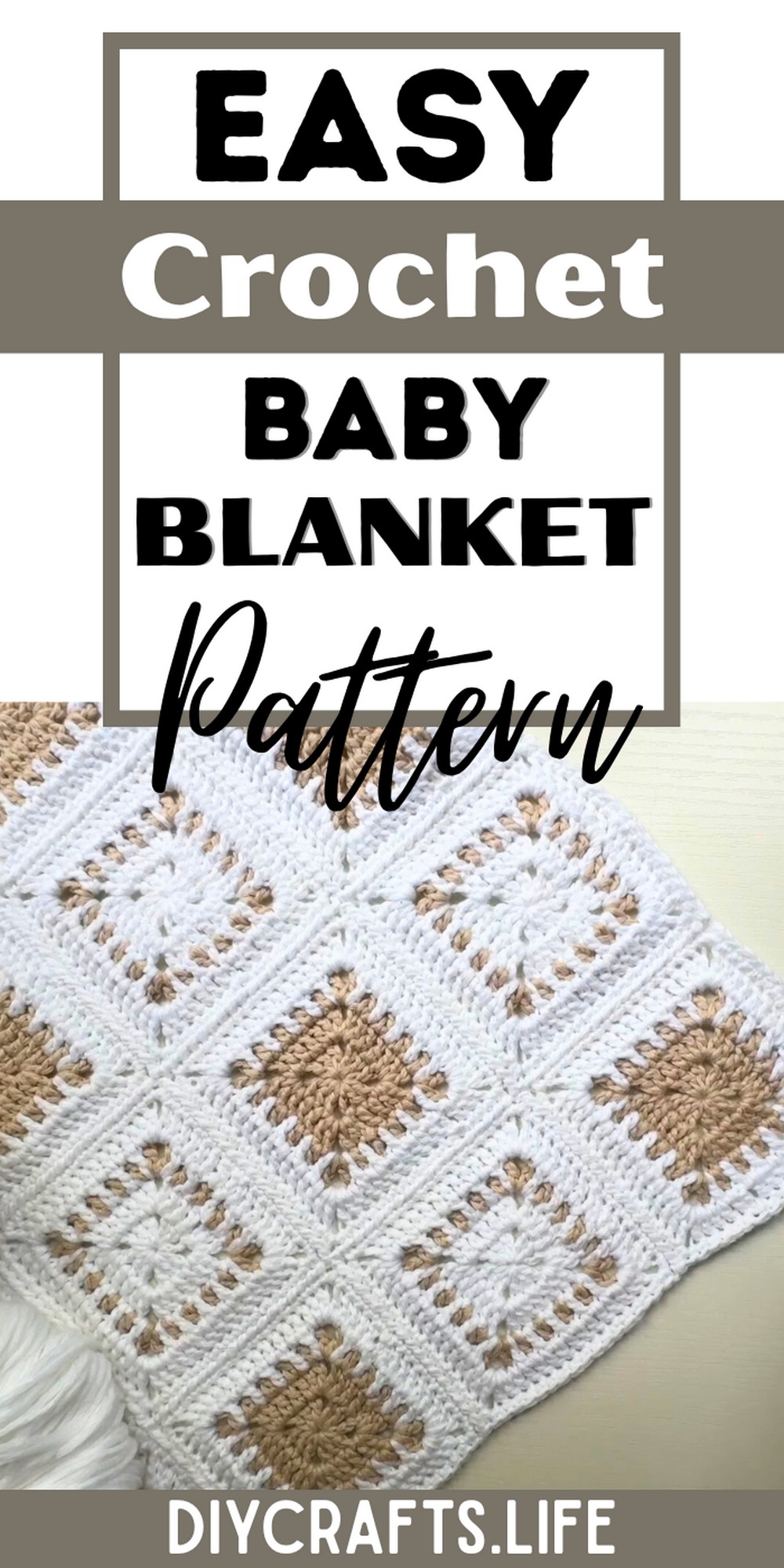 Crochet Granny Square Baby Blanket