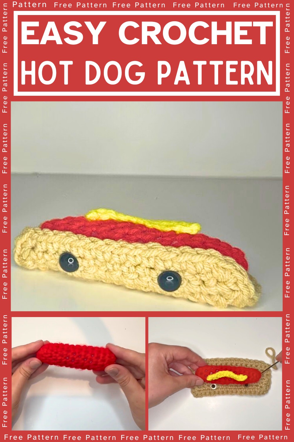 Crochet Hot Dog Pattern