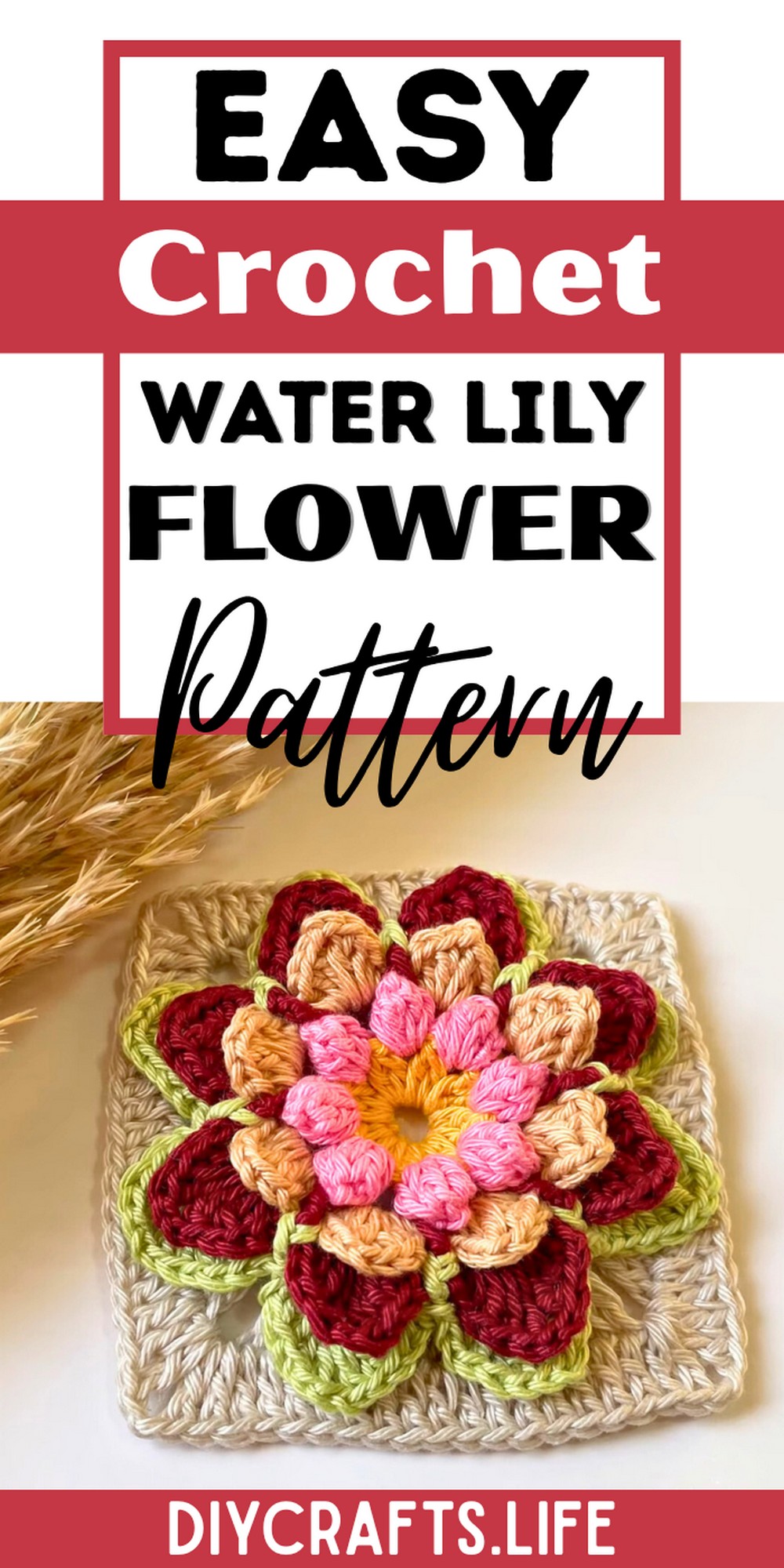 Crochet a Beautiful Water Lily Flower Pattern