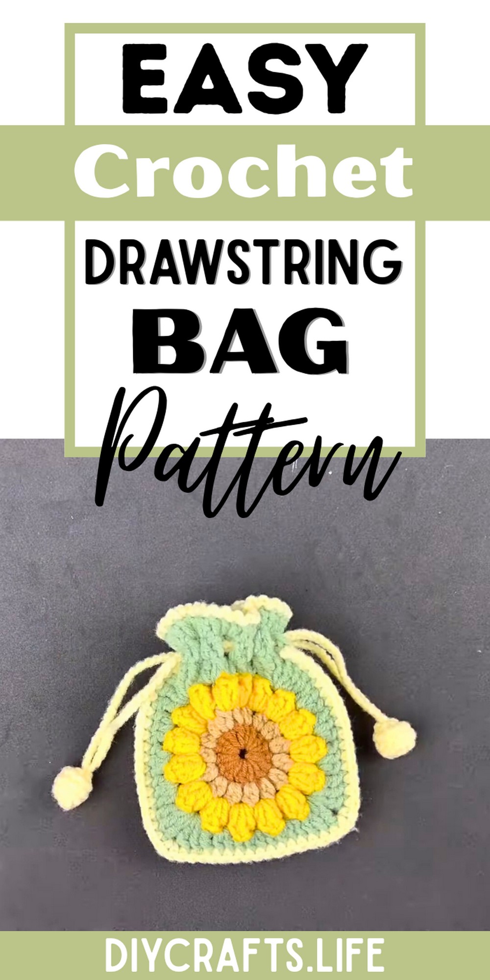 Create a Vibrant Sunflower-Inspired Drawstring Bag