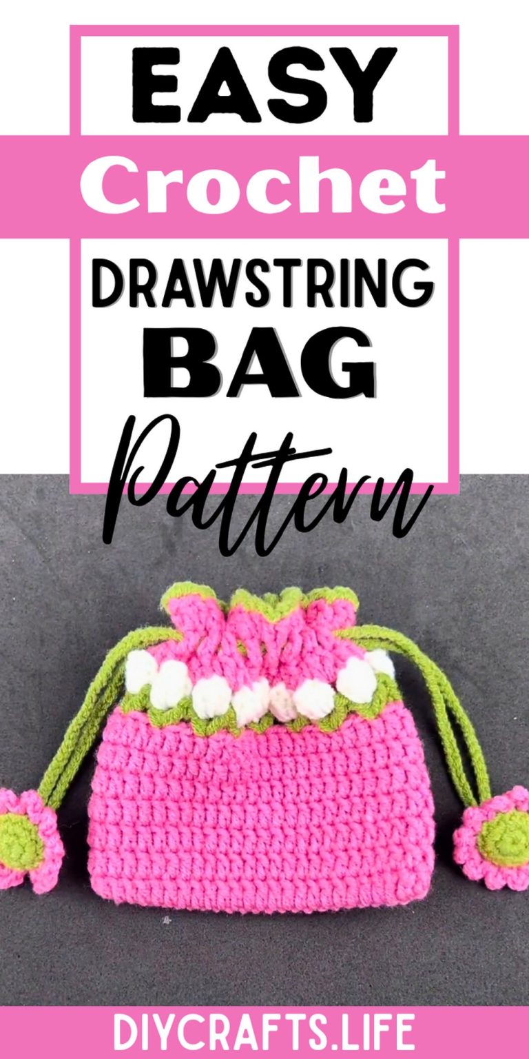 Crochet Stylish Functional Drawstring Bag Pattern - DIY Crafts