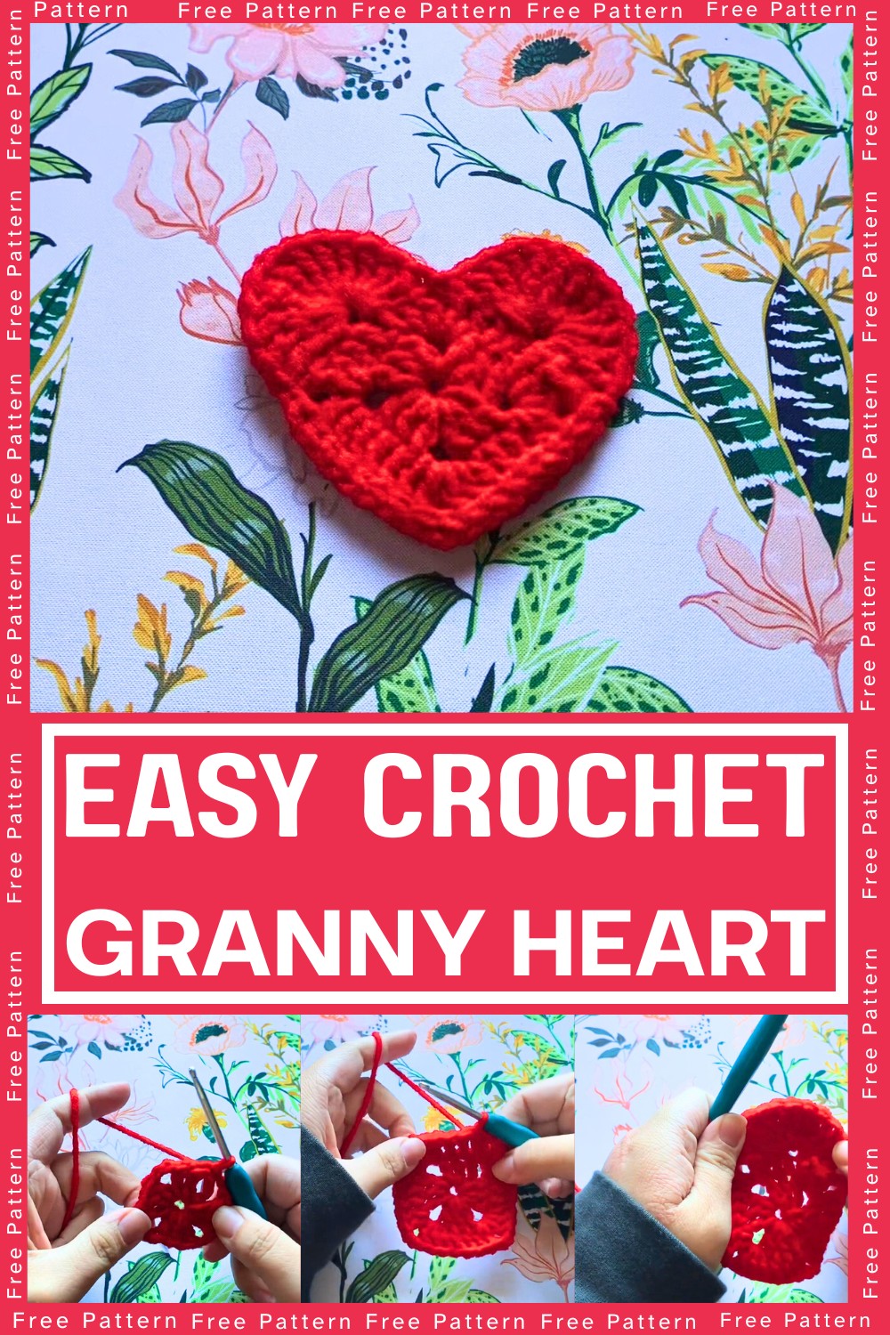 Easy Crochet Granny Heart Pattern