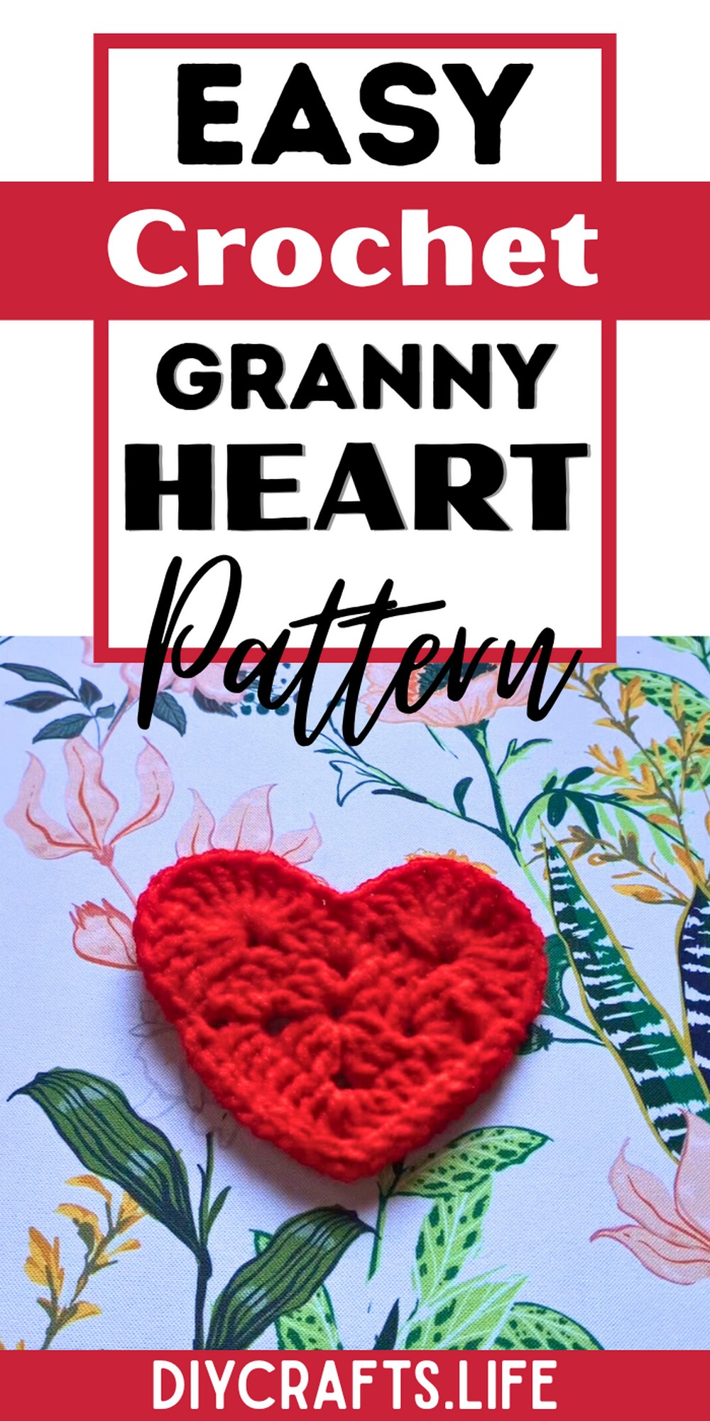 Easy Crochet Granny Heart Pattern