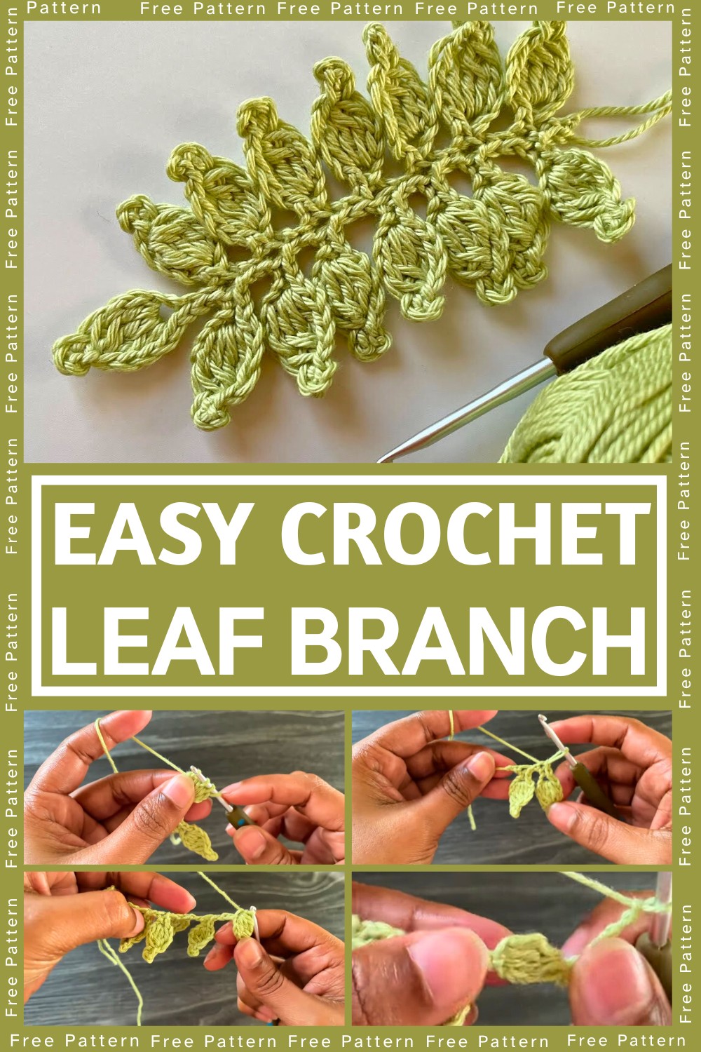Easy Crochet Leaf Branch Pattern