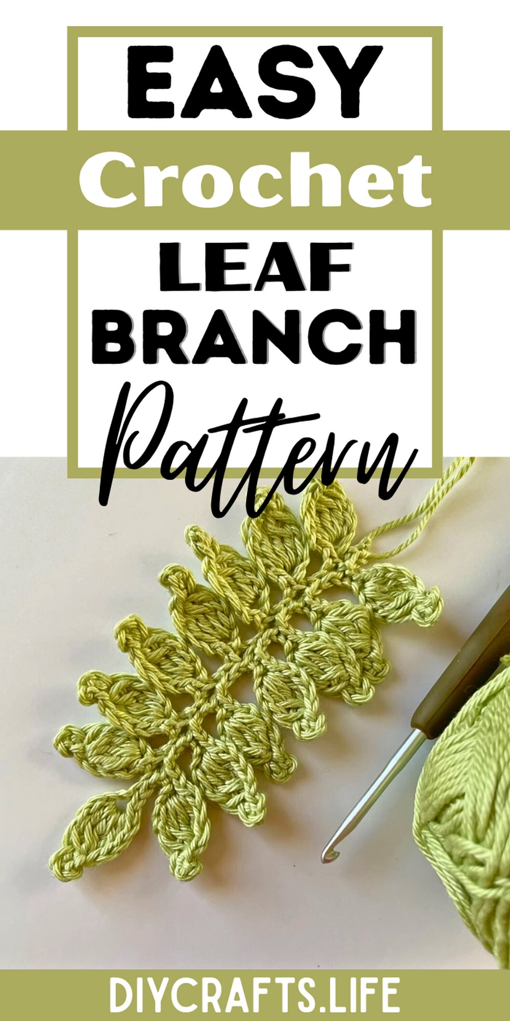 Easy Crochet Leaf Branch Pattern